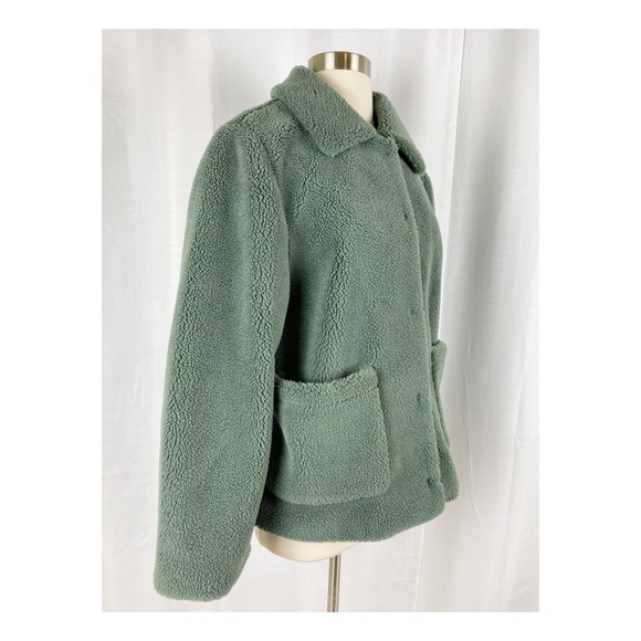Rebecca Minkoff Harley Teddy Coat Jacket Size Large Green NWT - Picture 5 of 10